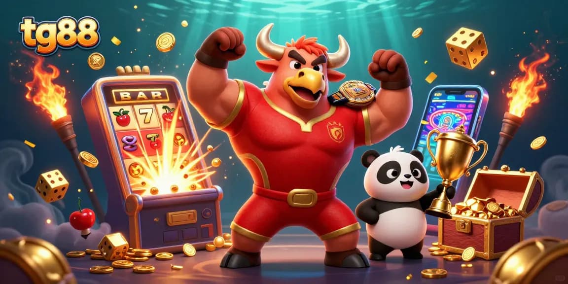 Engage in thrilling wins with tg88 as vibrant characters celebrate casino victories amidst dynamic game elements.