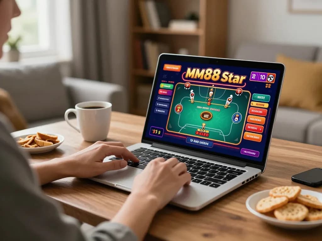 Engaging gameplay on MM88Star with a player enjoying online poker at home.
