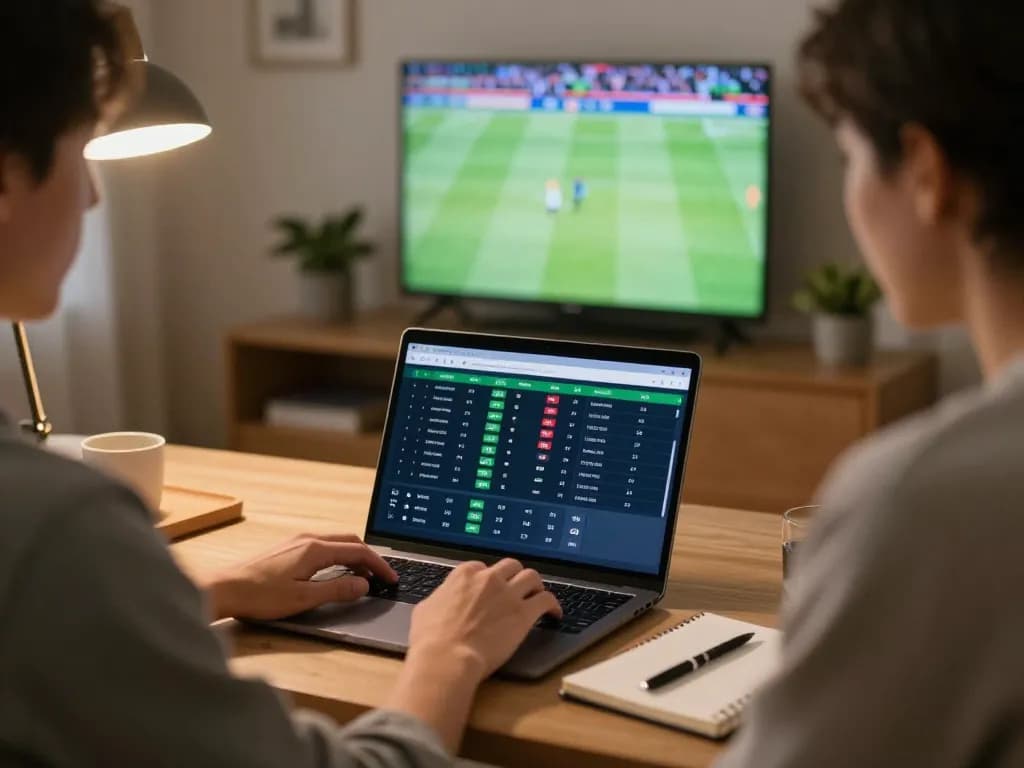 Engaging in kèo nhà cái 88 online sports betting at home with notebook and laptop