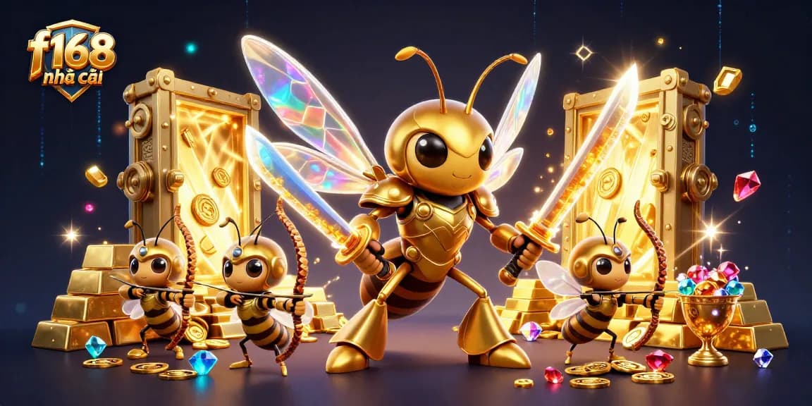 Experience the excitement at f168 nhà cái with a 3D illustrating vibrant casino adventures and treasure.