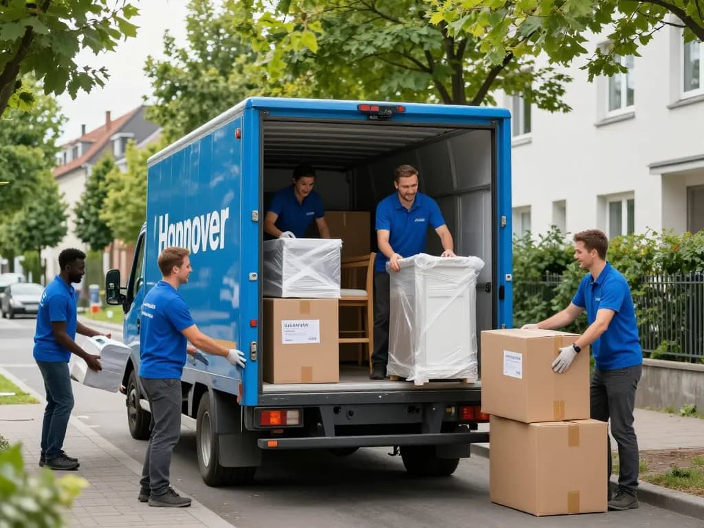 Zuverlässige umzugsunternehmen Hannover Verpackungsdienste in Aktion für einen reibungslosen Umzug.