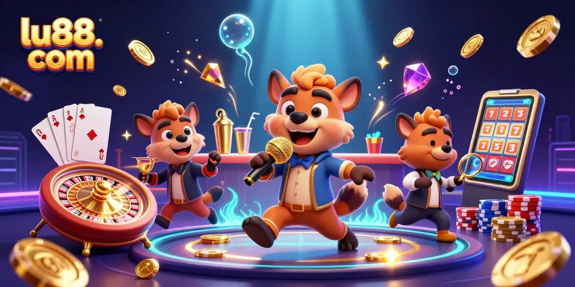 Experience thrilling moments at lu88. com with vibrant gaming elements and lively casino scenes.