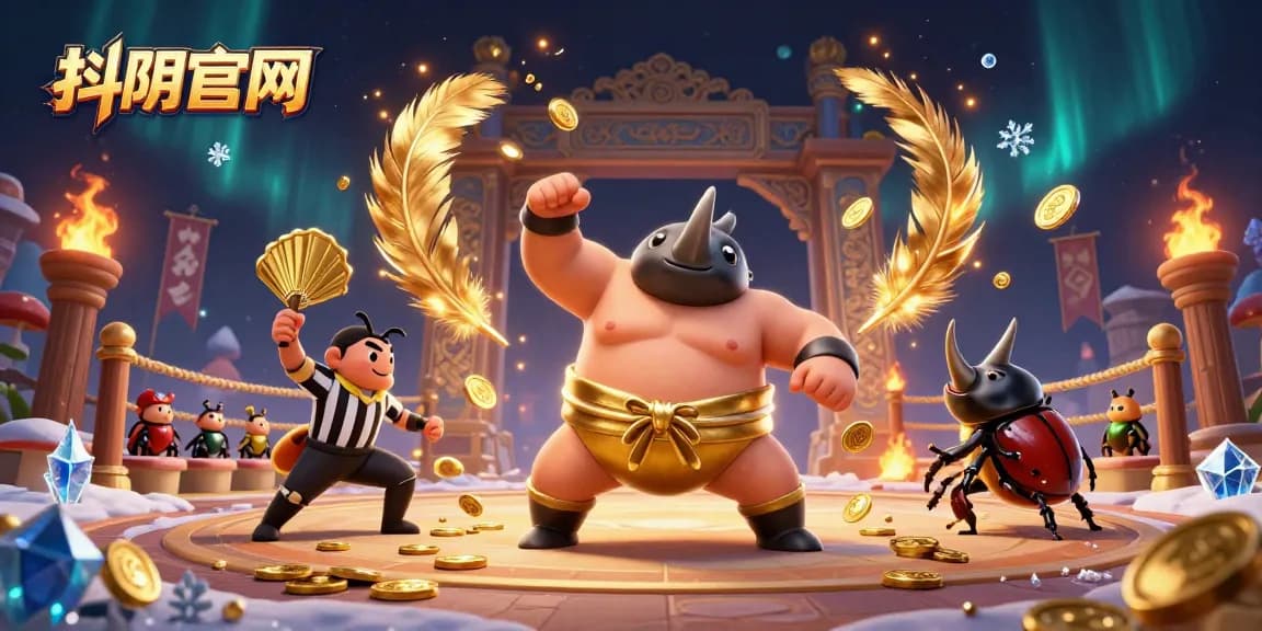 Experience the thrill of gaming with 抖阴官网 as the beetle champion takes center stage in a lively casino atmosphere.