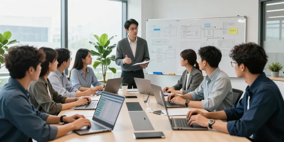 Proactive IT support for small business team collaborating in modern office