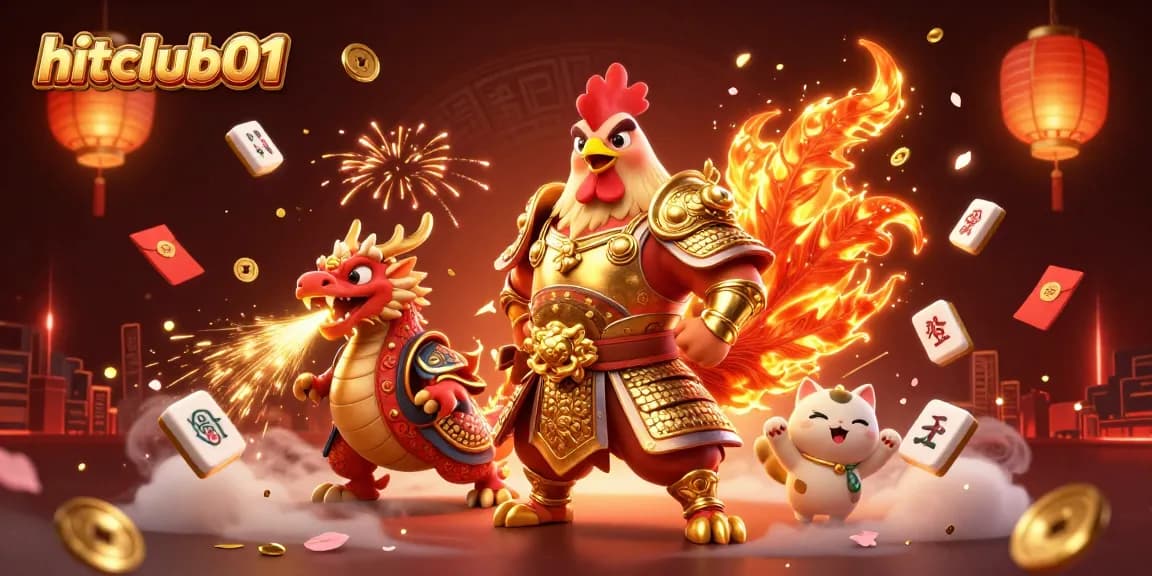 Join the thrill at hitclub01 with exciting gaming elements and characters in a vibrant 3D casino scene.
