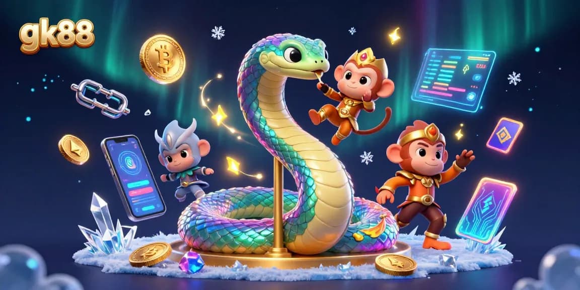 Experience thrilling gaming with gk88 in a vibrant casino scene featuring whimsical characters.