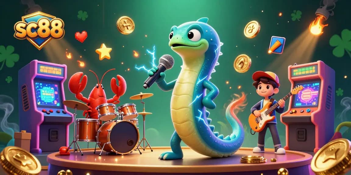 Experience the excitement of sc88 with a vibrant underwater casino featuring musical sea creatures.