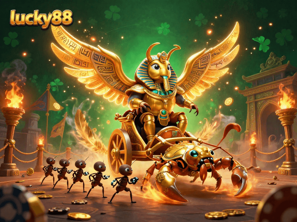 Engage with lucky88 while exploring a vibrant casino scene filled with dynamic games and exciting elements.