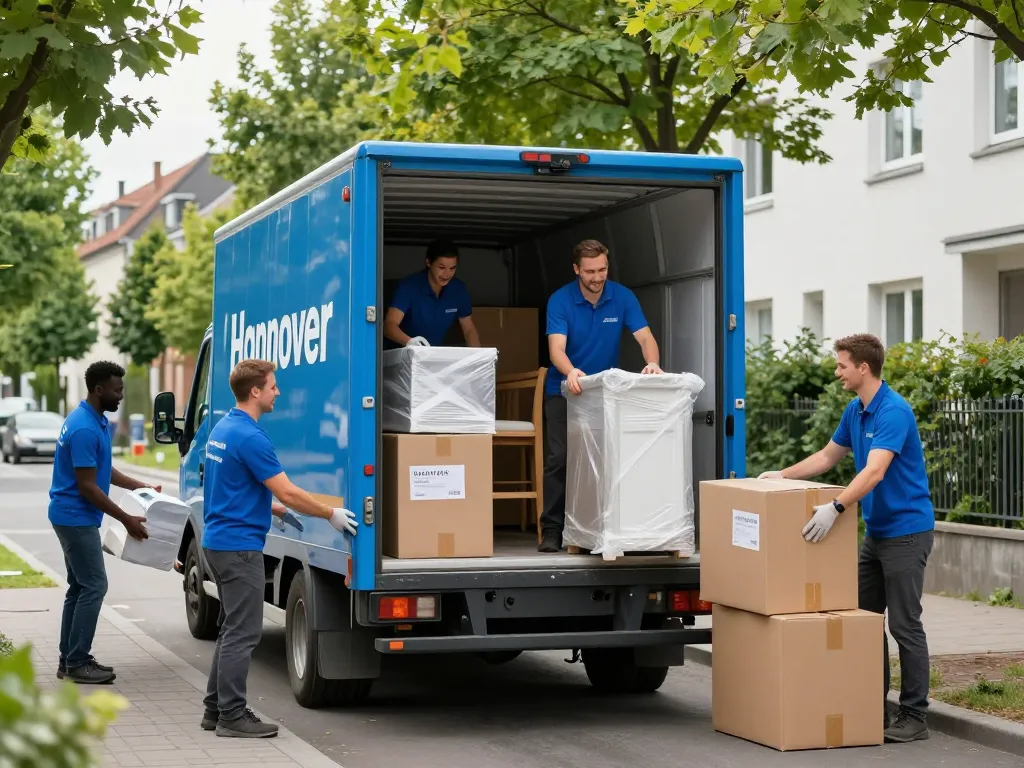 Zuverlässige umzugsunternehmen Hannover Verpackungsdienste in Aktion für einen reibungslosen Umzug.