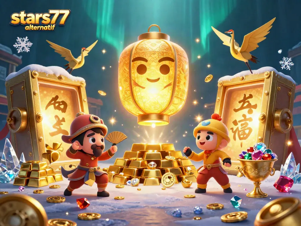 Permainan slot menarik indi stars77 alternatif dengan ikon keberuntungan di kasino virtual