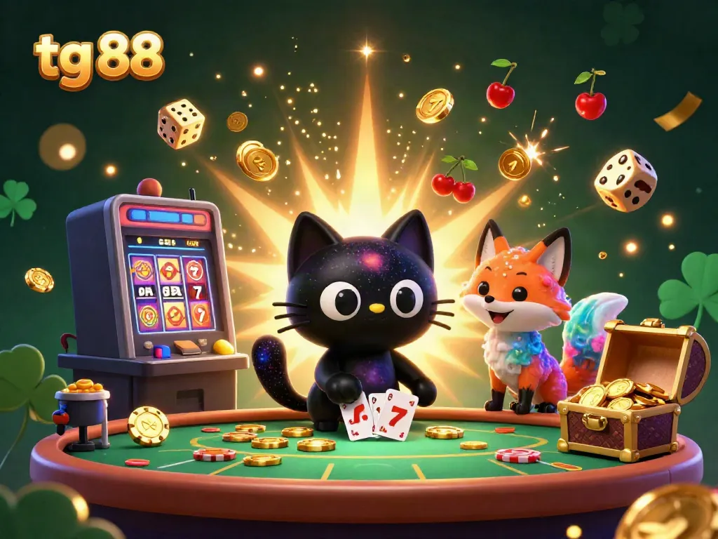 Experience the excitement of tg 88 with a cosmic themed casino scene filled with stunning visuals, vibrant colors, and dynamic elements.