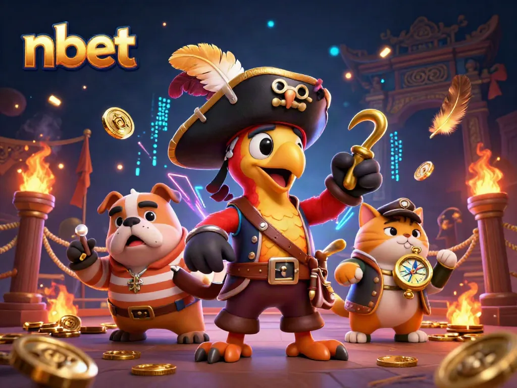 Experience engaging 3D gaming action with nbet, featuring characters in a vibrant casino setting.