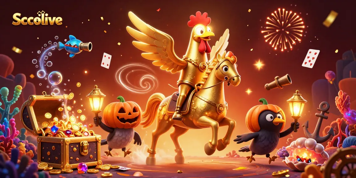 Socolive enhances the gaming experience with thrilling visuals of a golden rooster in a vibrant casino setting.