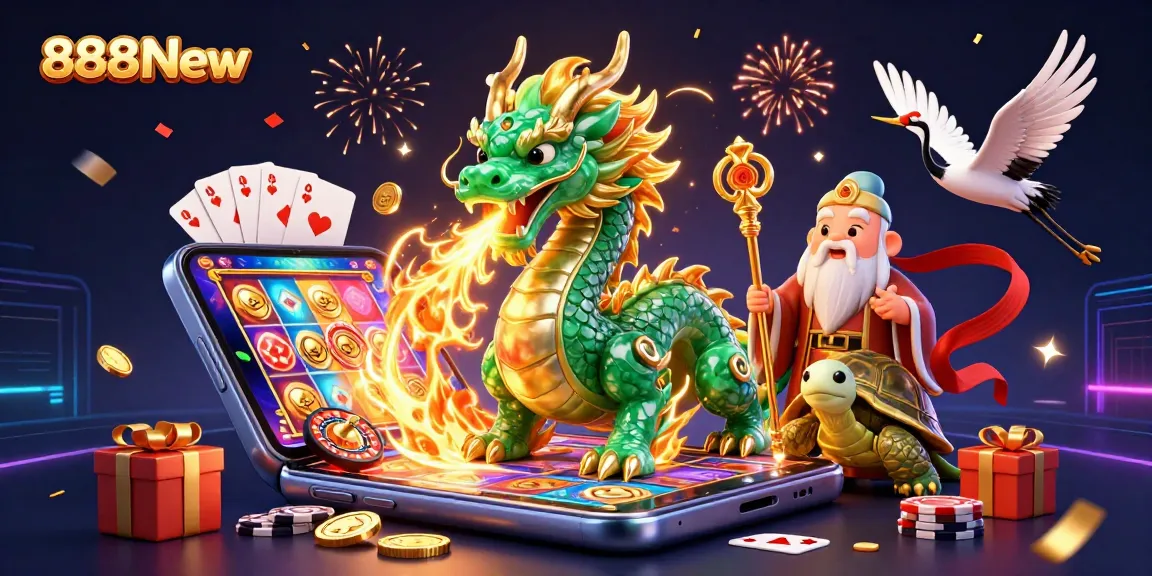 Engage with 888New's vibrant gaming universe featuring unique characters and dynamic action.